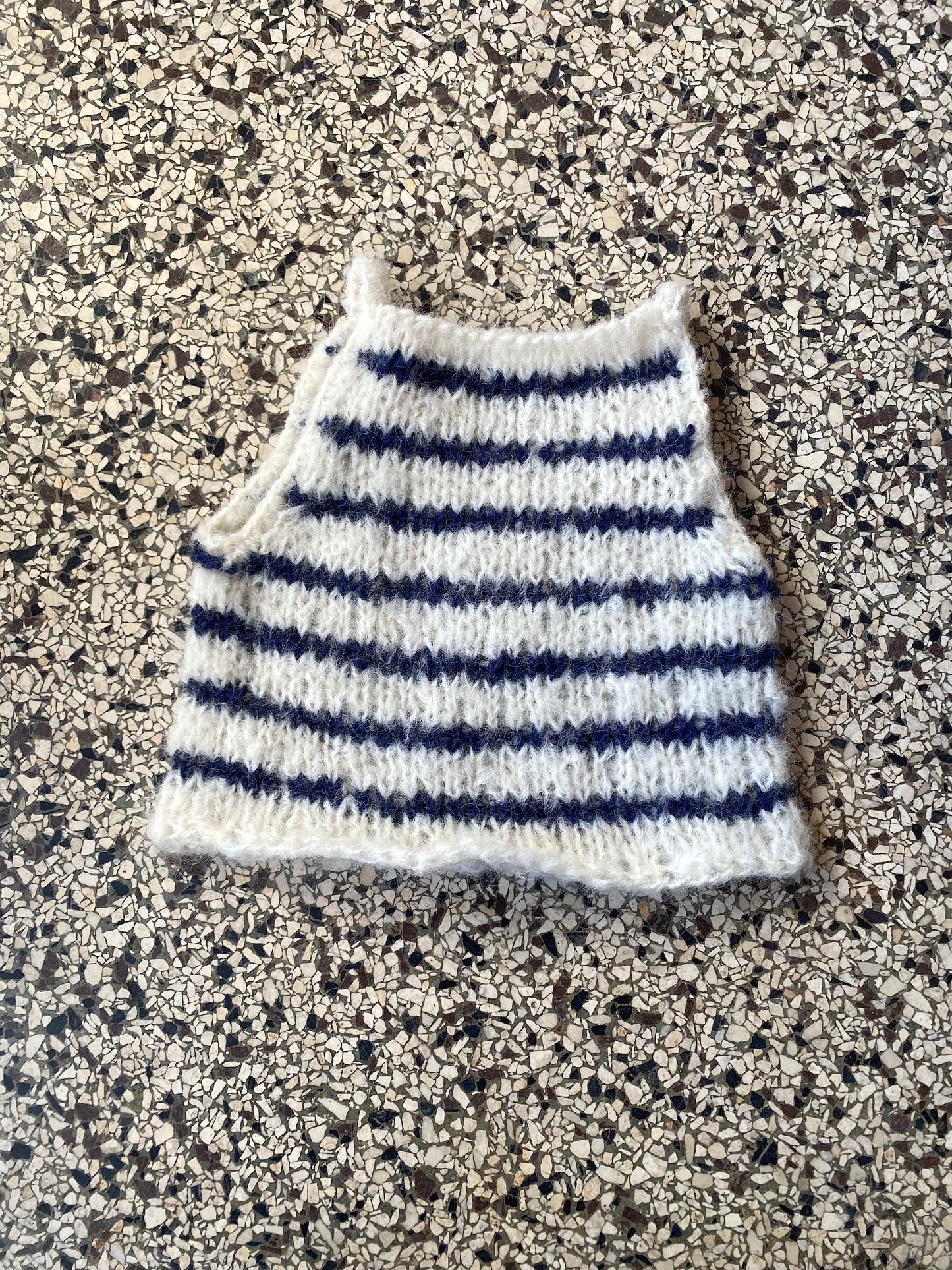 Striped fluffy child vest