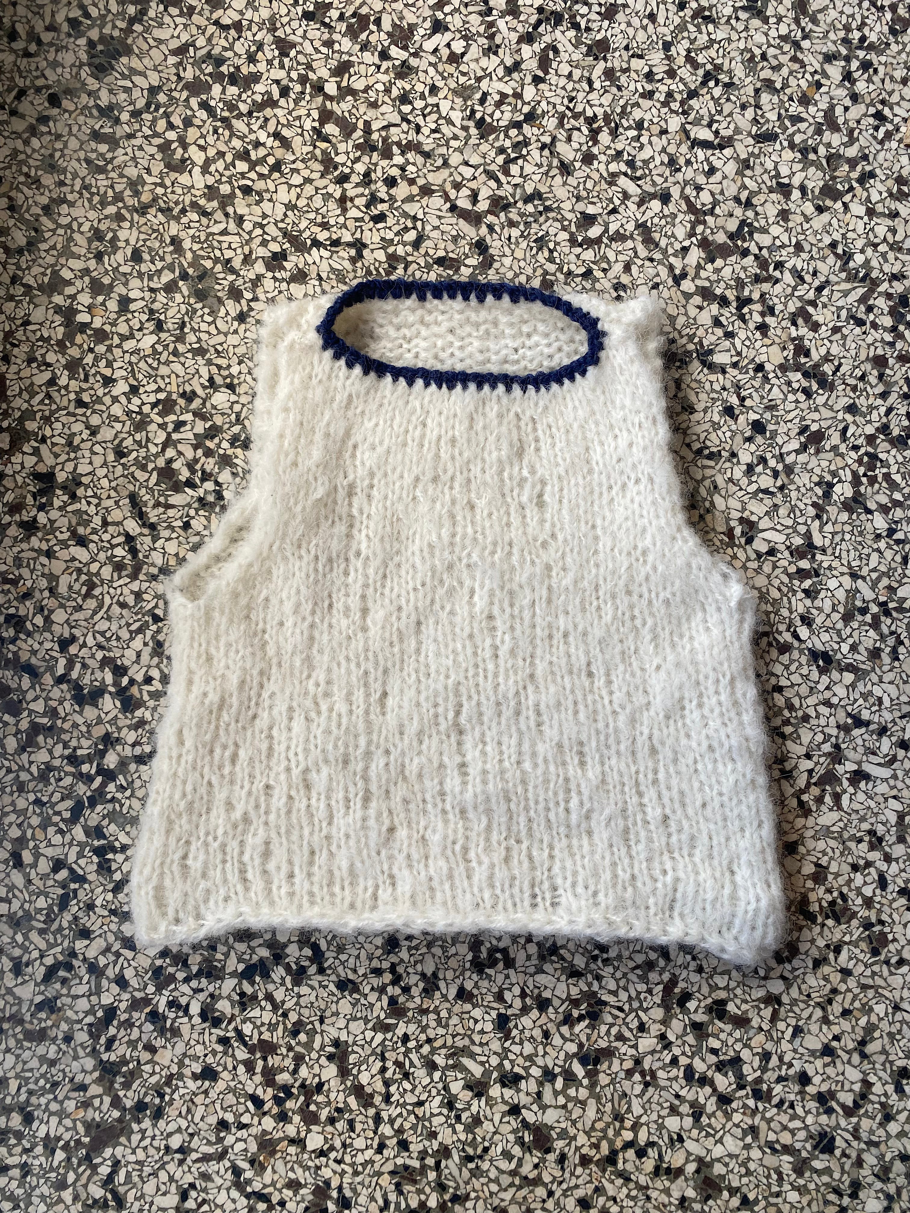 Hvid fluffy vest til børn