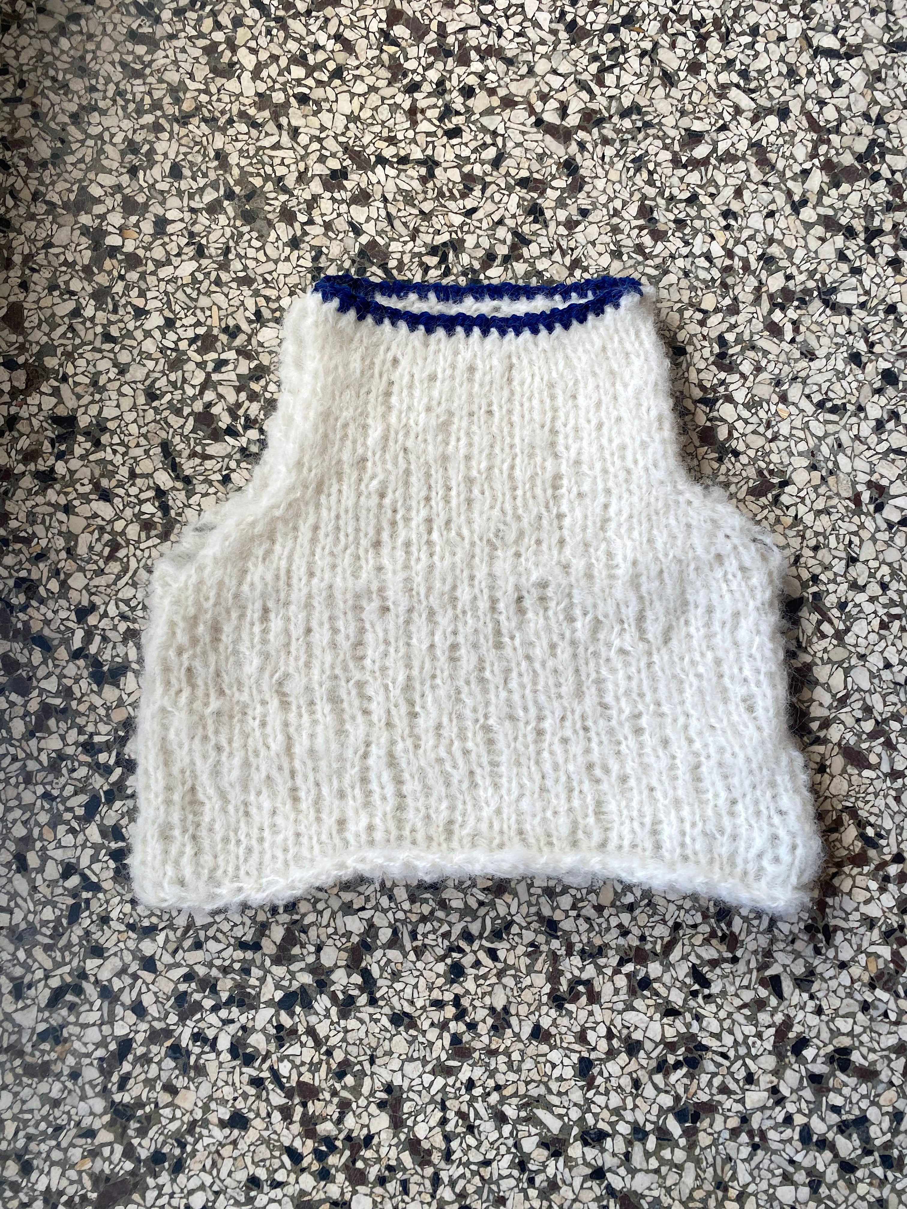 Hvid fluffy vest til børn