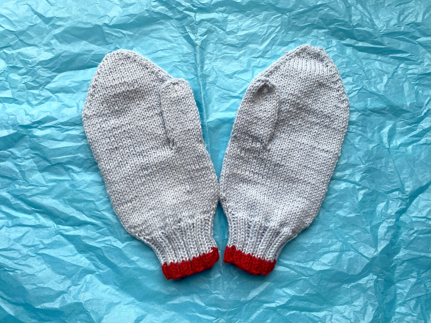 MIttens light blue/red